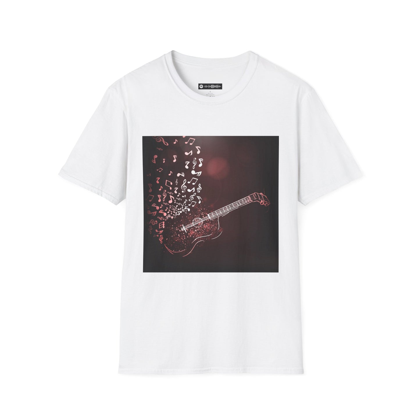 Blues Music Fan T-Shirt guitar w-notes - Unisex Softstyle Tee, Guitar Lover Gift, Musician Apparel, Concert Outfit, Blues Enthusiast Clothing