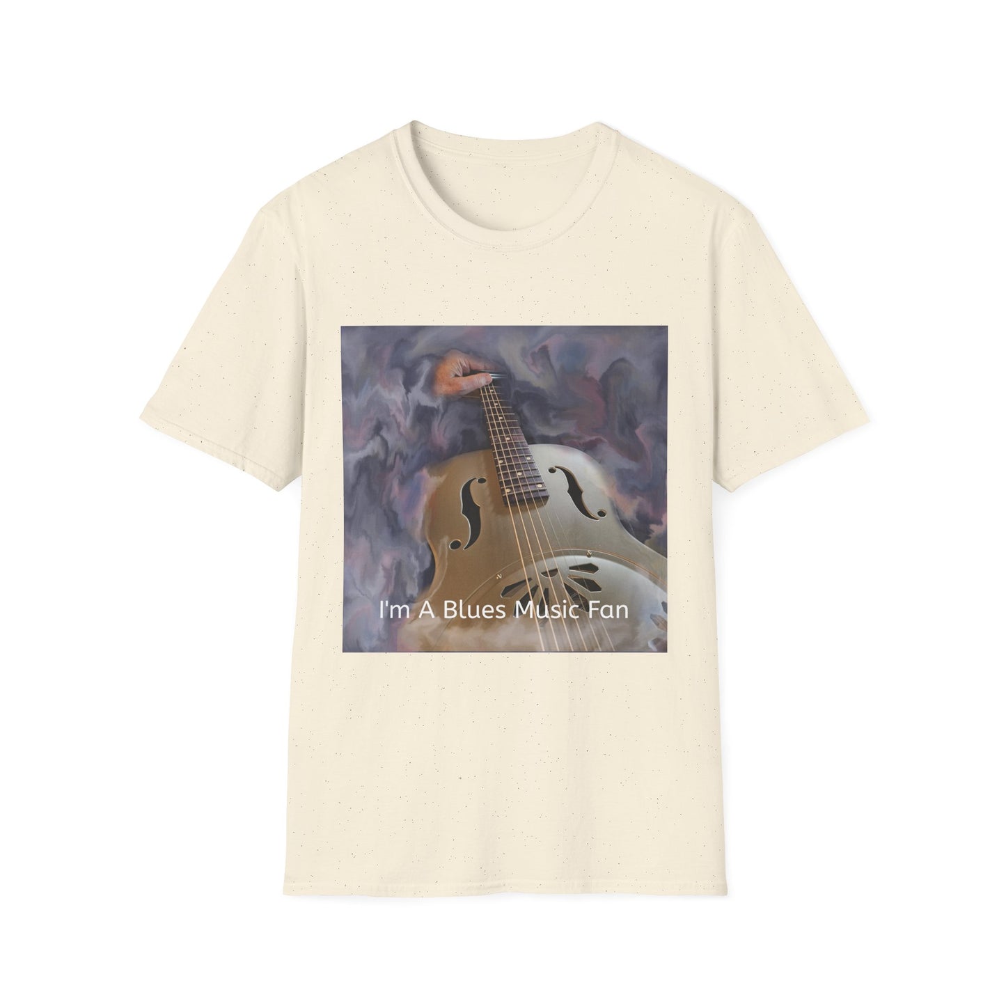 Blues Music Fan T-Shirt resonator guitar - Unisex Softstyle Tee, Guitar Lover Gift, Musician Apparel, Concert Outfit, Blues Enthusiast Clothing