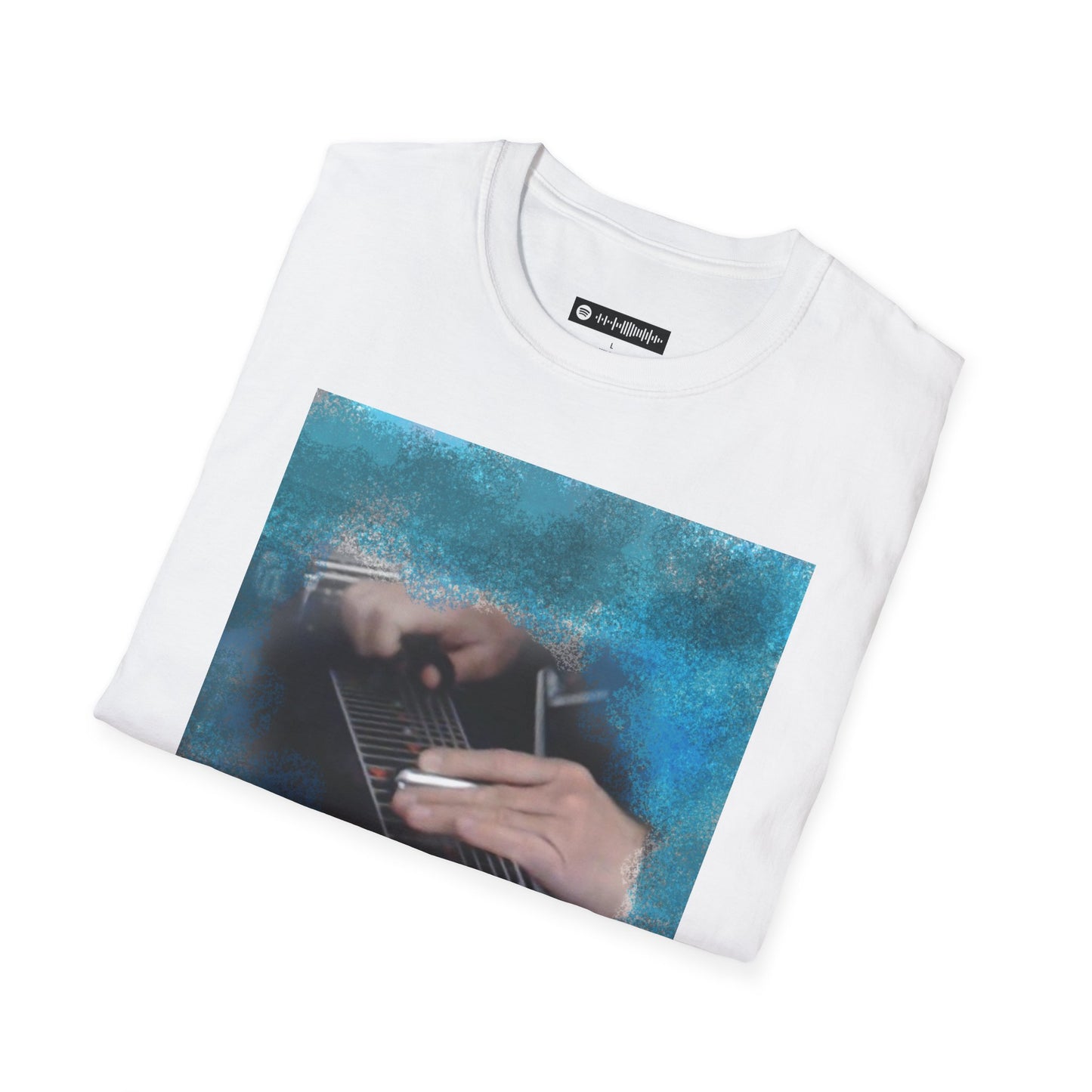 Blues Music Fan T-Shirt hands playing steel guitar - Unisex Softstyle Tee, Guitar Lover Gift, Musician Apparel, Concert Outfit, Blues Enthusiast Clothing