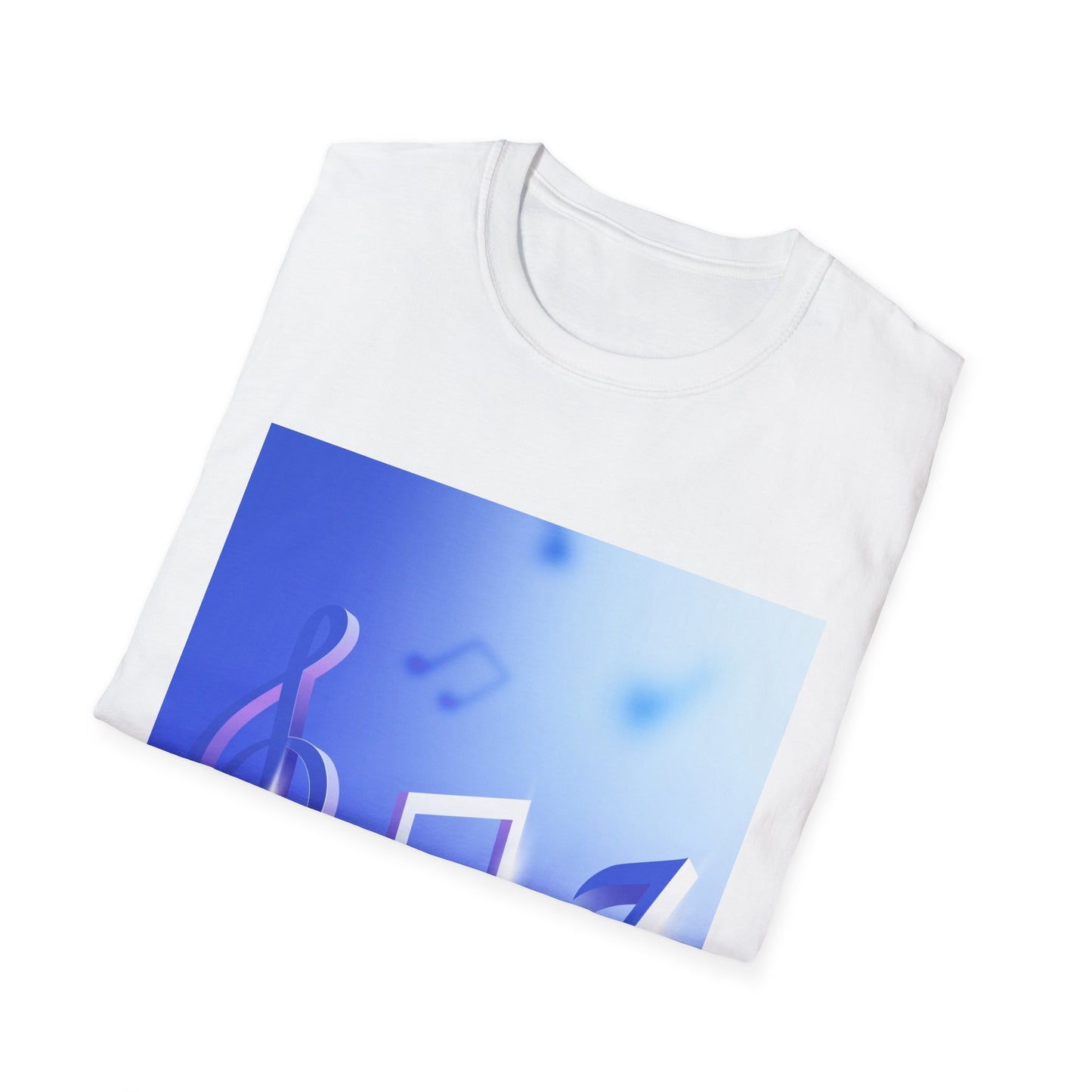 Blues Music Fan T-Shirt music notes2 - Unisex Softstyle Tee, Guitar Lover Gift, Musician Apparel, Concert Outfit, Blues Enthusiast Clothing