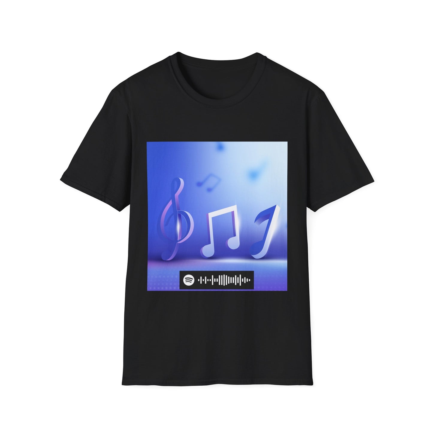 Blues Music Fan T-Shirt music notes2 - Unisex Softstyle Tee, Guitar Lover Gift, Musician Apparel, Concert Outfit, Blues Enthusiast Clothing