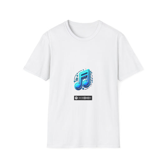 Blues Music Fan T-Shirt music notes1 - Unisex Softstyle Tee, Guitar Lover Gift, Musician Apparel, Concert Outfit, Blues Enthusiast Clothing