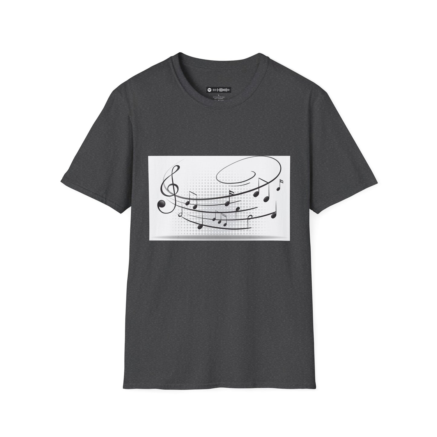 Blues Music Fan T-Shirt music music staff - Unisex Softstyle Tee, Guitar Lover Gift, Musician Apparel, Concert Outfit, Blues Enthusiast Clothing