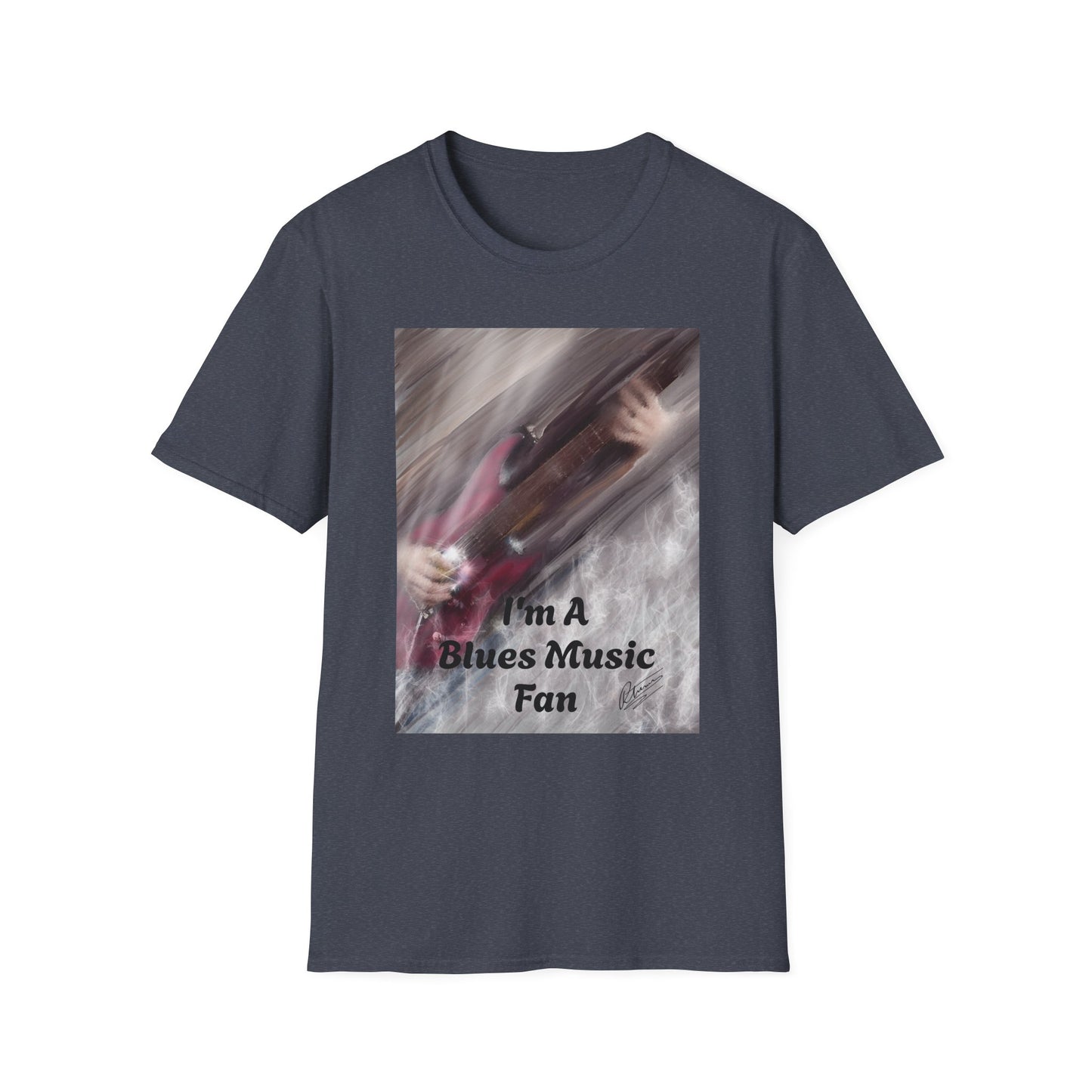 Blues Music Fan T-Shirt - Unisex Softstyle Tee, Guitar Lover Gift, Musician Apparel, Concert Outfit, Blues Enthusiast Clothing