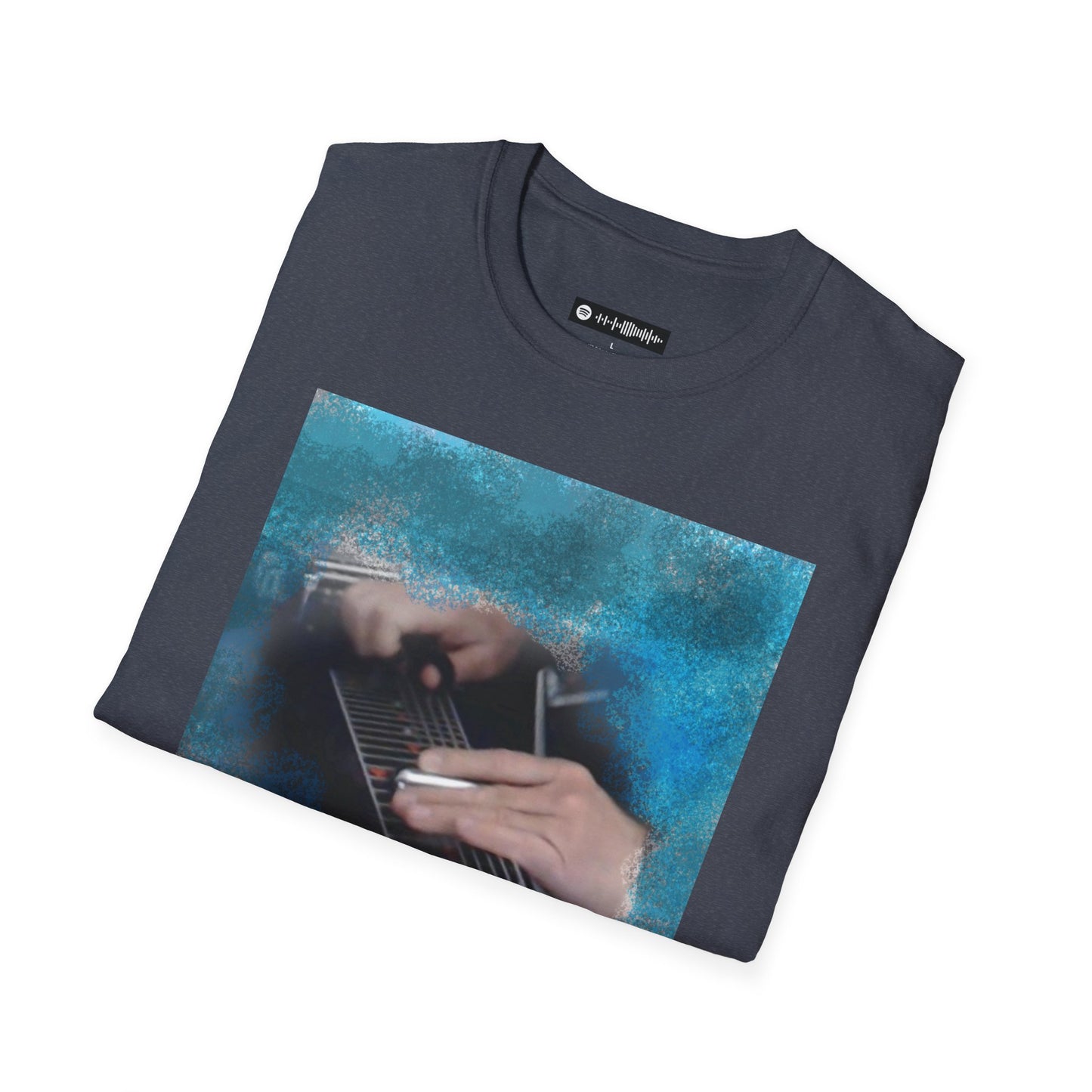 Blues Music Fan T-Shirt hands playing steel guitar - Unisex Softstyle Tee, Guitar Lover Gift, Musician Apparel, Concert Outfit, Blues Enthusiast Clothing