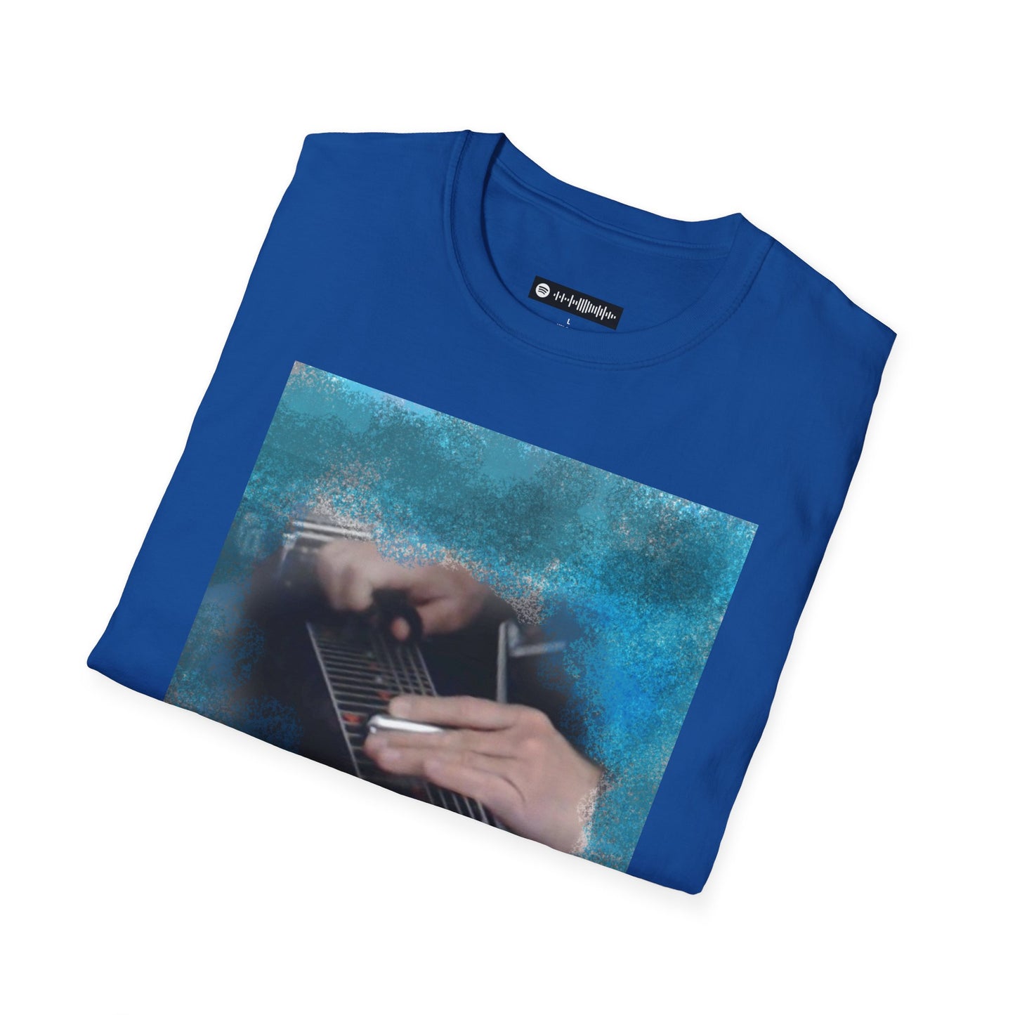 Blues Music Fan T-Shirt hands playing steel guitar - Unisex Softstyle Tee, Guitar Lover Gift, Musician Apparel, Concert Outfit, Blues Enthusiast Clothing