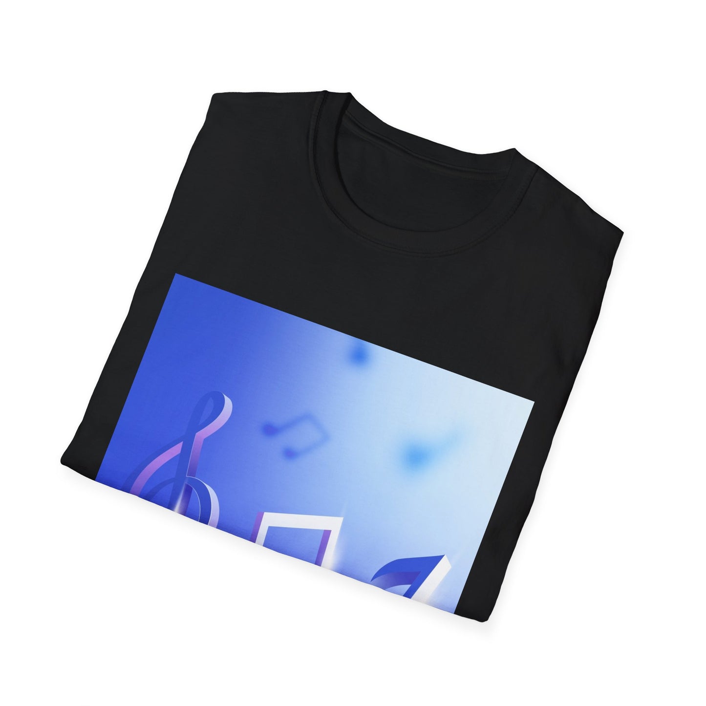 Blues Music Fan T-Shirt music notes2 - Unisex Softstyle Tee, Guitar Lover Gift, Musician Apparel, Concert Outfit, Blues Enthusiast Clothing