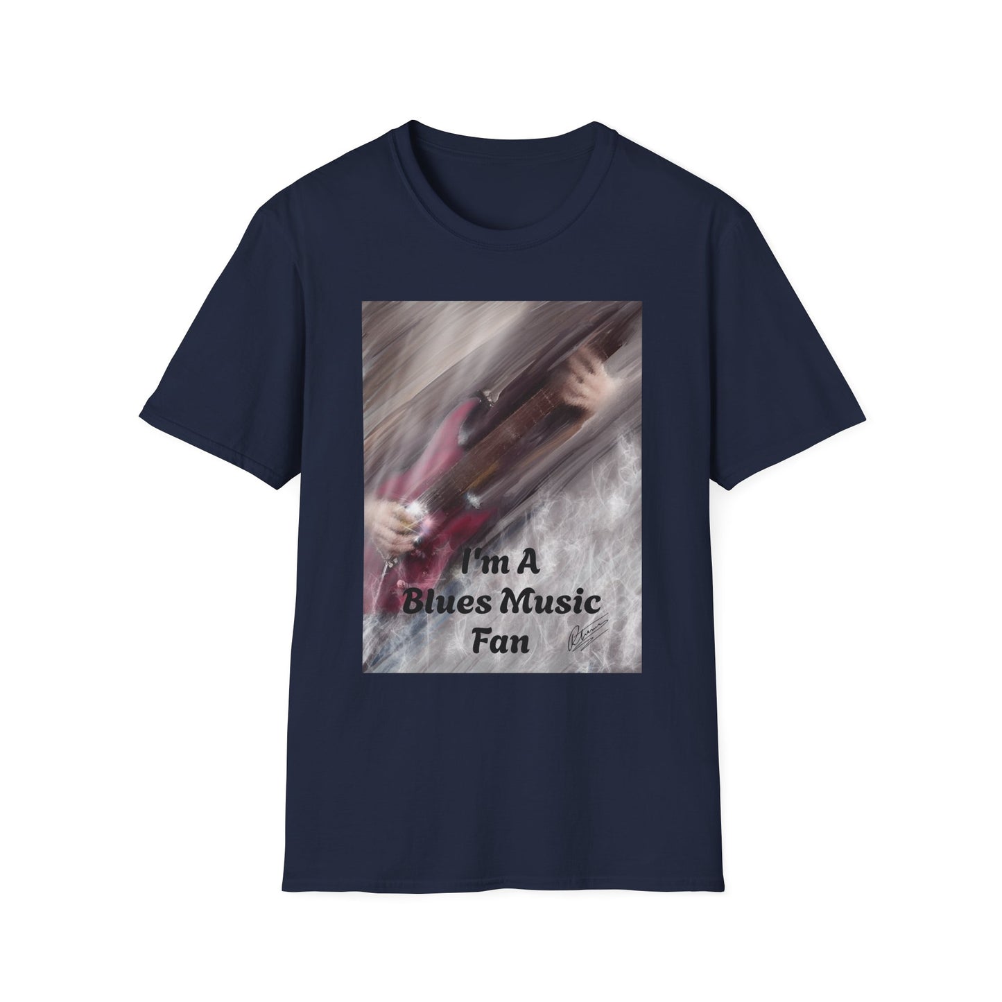 Blues Music Fan T-Shirt - Unisex Softstyle Tee, Guitar Lover Gift, Musician Apparel, Concert Outfit, Blues Enthusiast Clothing