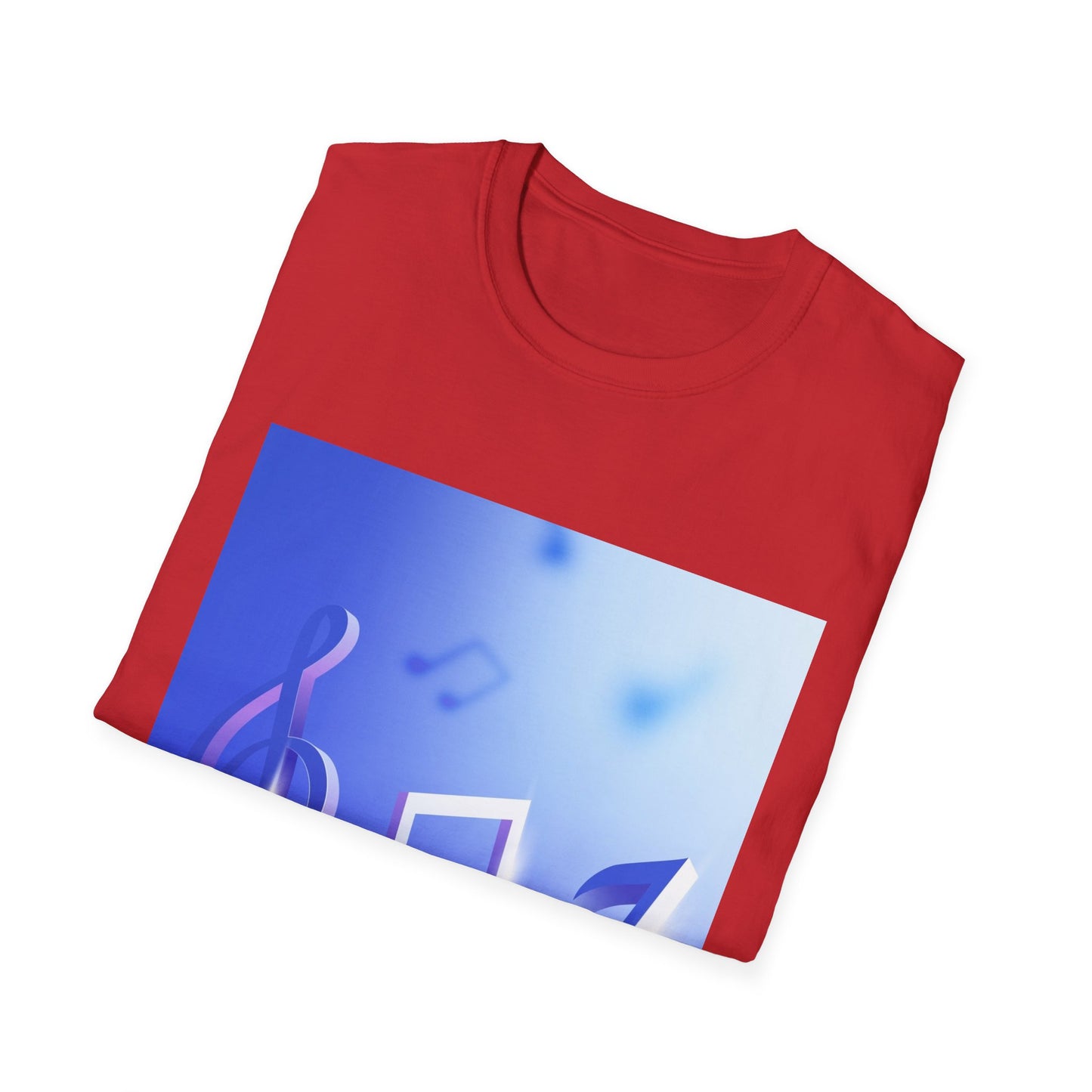 Blues Music Fan T-Shirt music notes2 - Unisex Softstyle Tee, Guitar Lover Gift, Musician Apparel, Concert Outfit, Blues Enthusiast Clothing