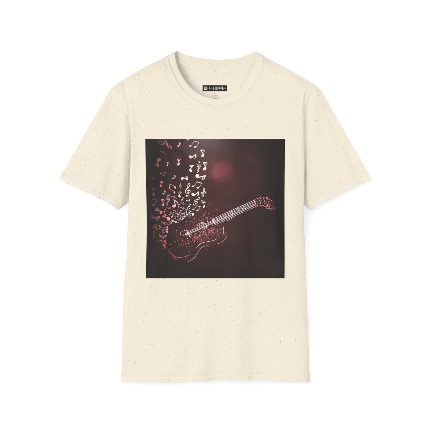 Blues Music Fan T-Shirt guitar w-notes - Unisex Softstyle Tee, Guitar Lover Gift, Musician Apparel, Concert Outfit, Blues Enthusiast Clothing
