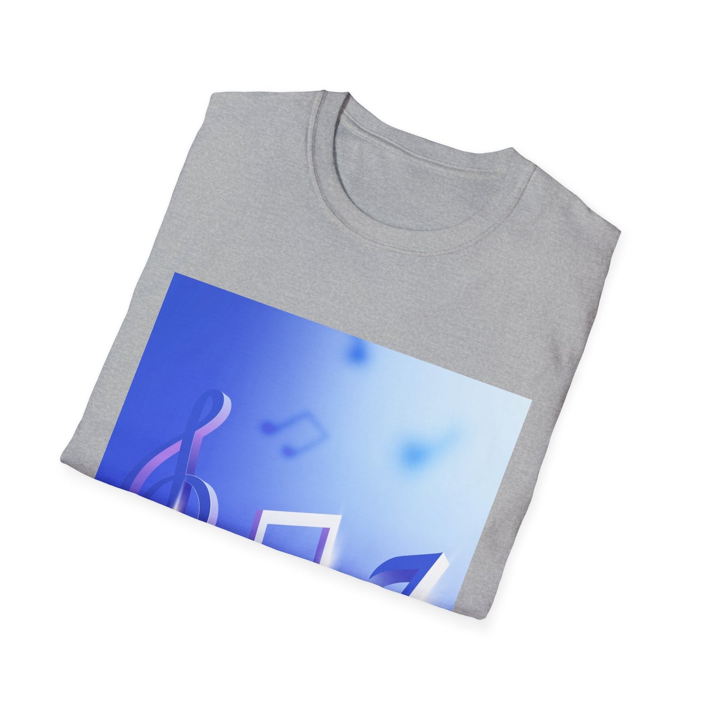 Blues Music Fan T-Shirt music notes2 - Unisex Softstyle Tee, Guitar Lover Gift, Musician Apparel, Concert Outfit, Blues Enthusiast Clothing