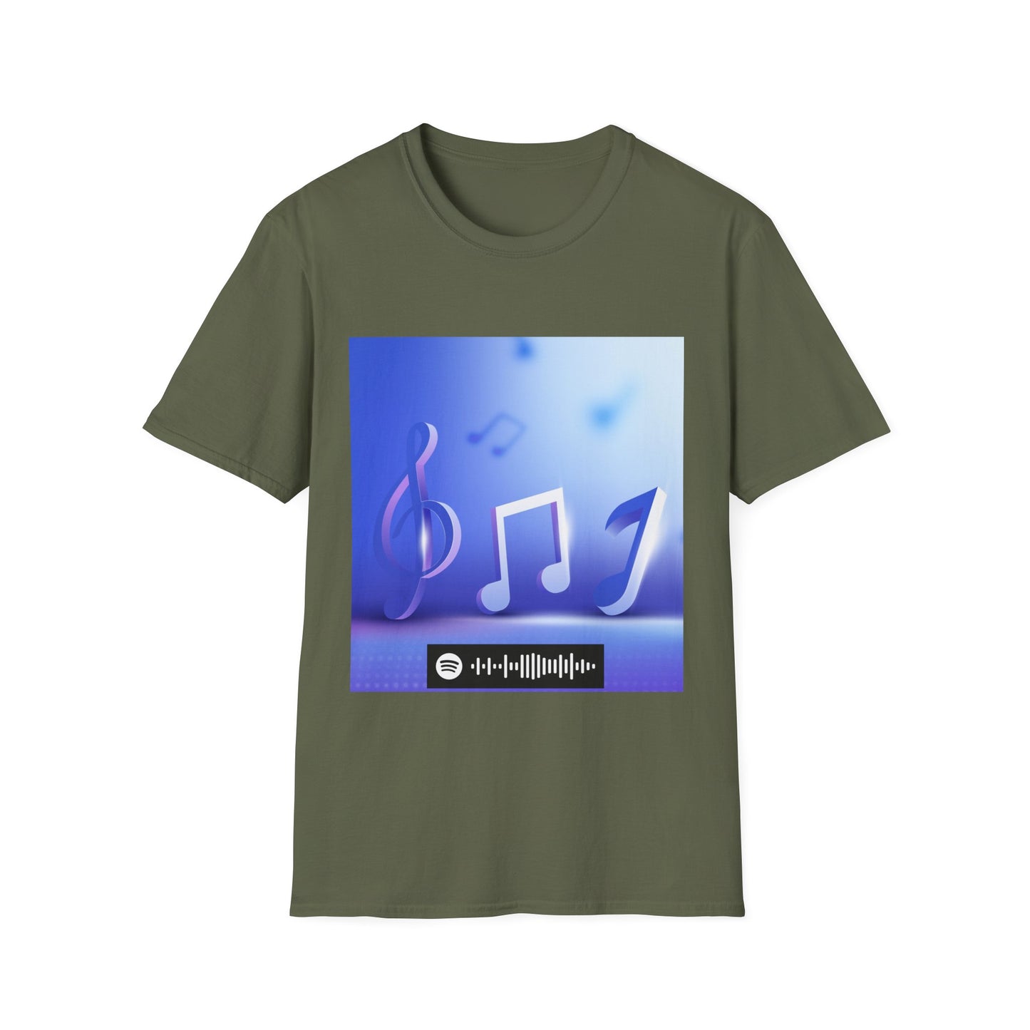Blues Music Fan T-Shirt music notes2 - Unisex Softstyle Tee, Guitar Lover Gift, Musician Apparel, Concert Outfit, Blues Enthusiast Clothing