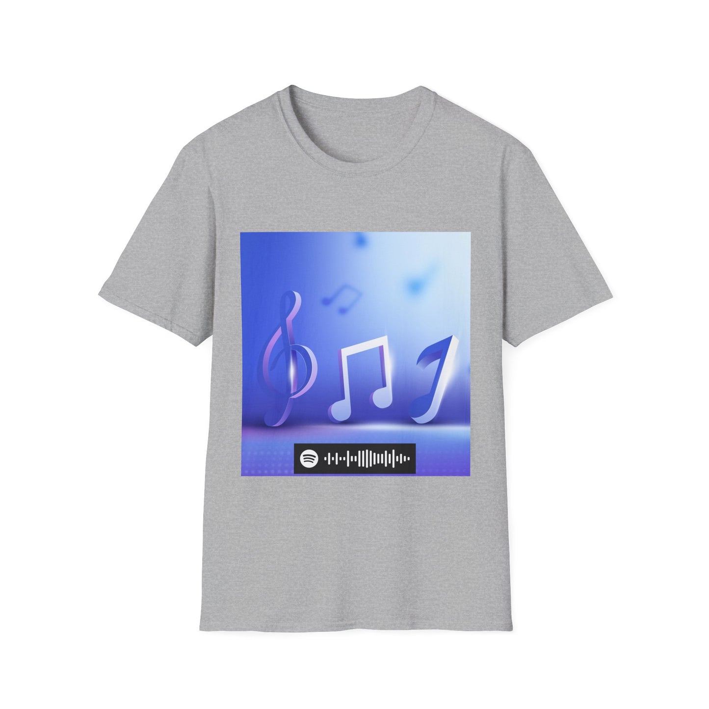 Blues Music Fan T-Shirt music notes2 - Unisex Softstyle Tee, Guitar Lover Gift, Musician Apparel, Concert Outfit, Blues Enthusiast Clothing