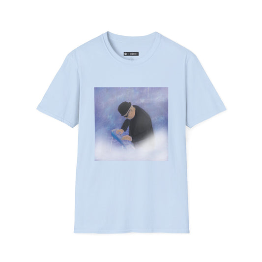 Blues Music Fan T-Shirt steel player2 - Unisex Softstyle Tee, Guitar Lover Gift, Musician Apparel, Concert Outfit, Blues Enthusiast Clothing