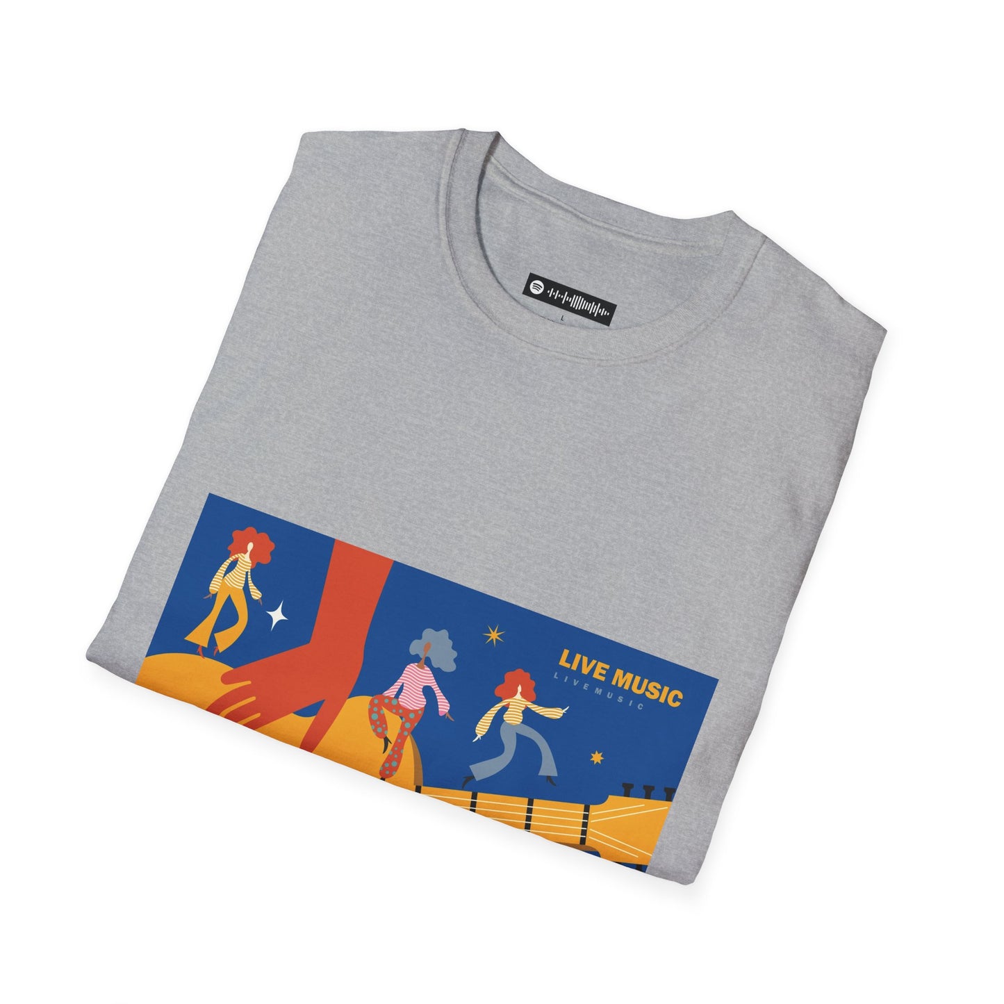 Blues Music Fan T-Shirt guitar playing hand - Unisex Softstyle Tee, Guitar Lover Gift, Musician Apparel, Concert Outfit, Blues Enthusiast Clothing