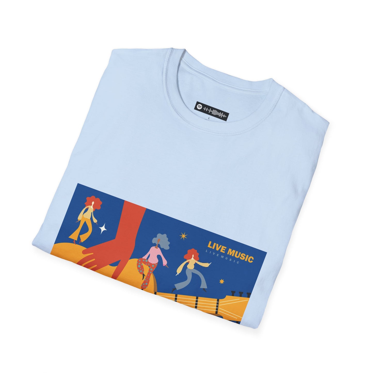 Blues Music Fan T-Shirt guitar playing hand - Unisex Softstyle Tee, Guitar Lover Gift, Musician Apparel, Concert Outfit, Blues Enthusiast Clothing