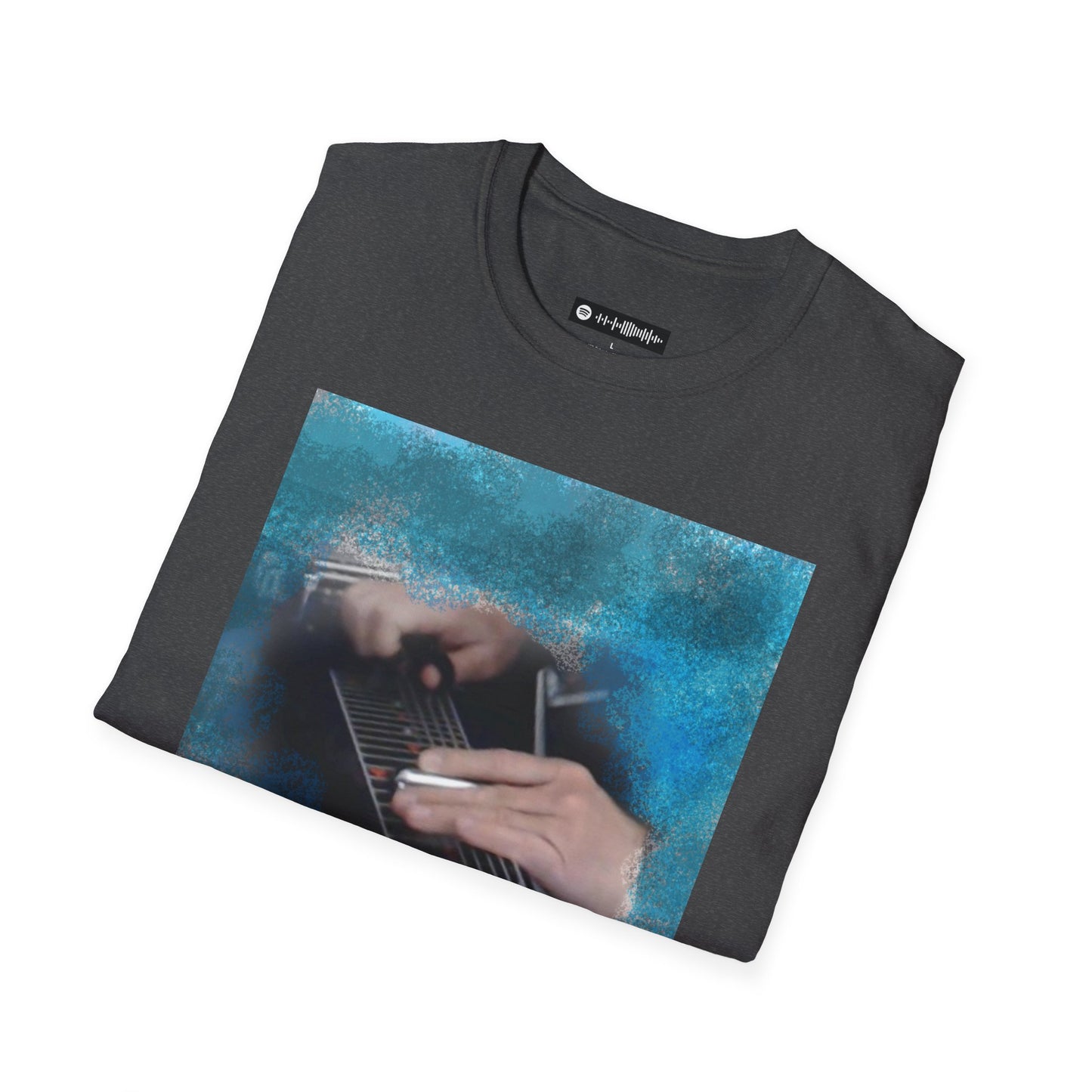 Blues Music Fan T-Shirt hands playing steel guitar - Unisex Softstyle Tee, Guitar Lover Gift, Musician Apparel, Concert Outfit, Blues Enthusiast Clothing