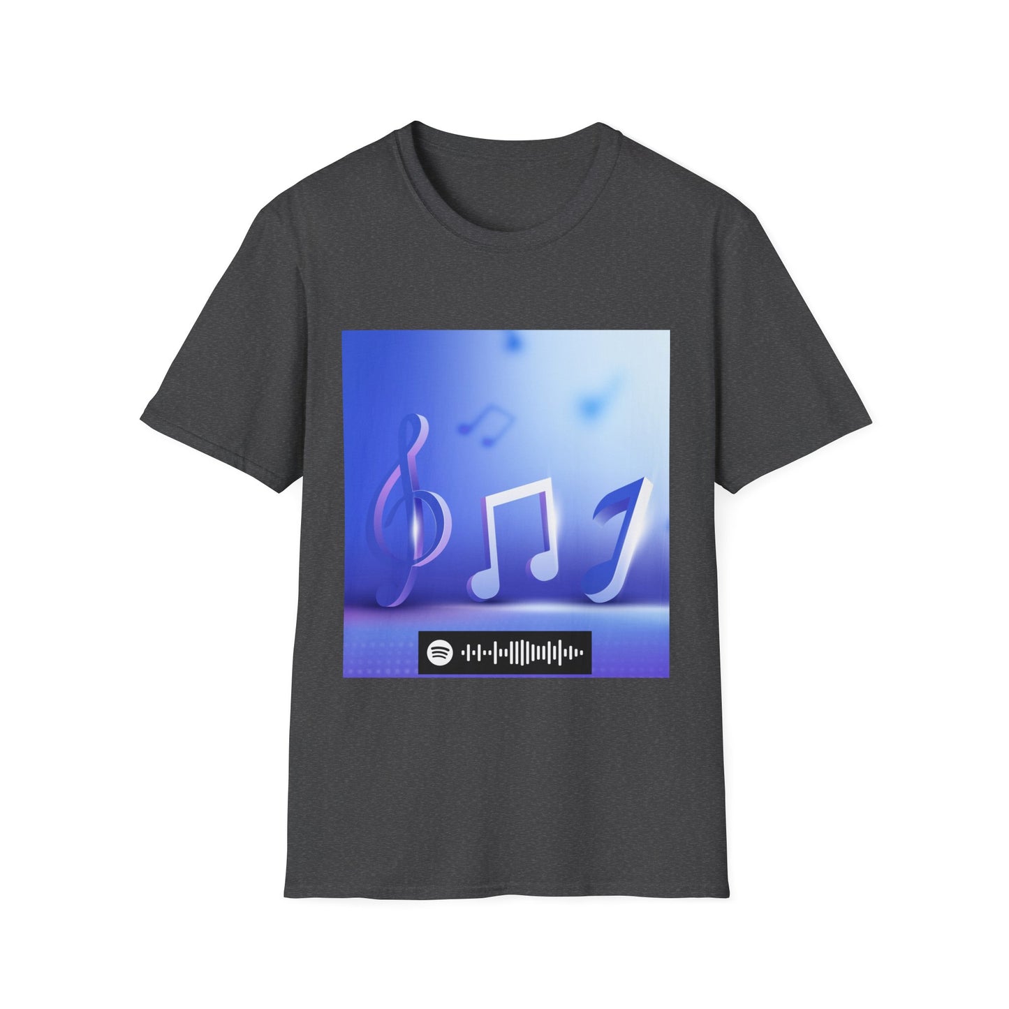 Blues Music Fan T-Shirt music notes2 - Unisex Softstyle Tee, Guitar Lover Gift, Musician Apparel, Concert Outfit, Blues Enthusiast Clothing