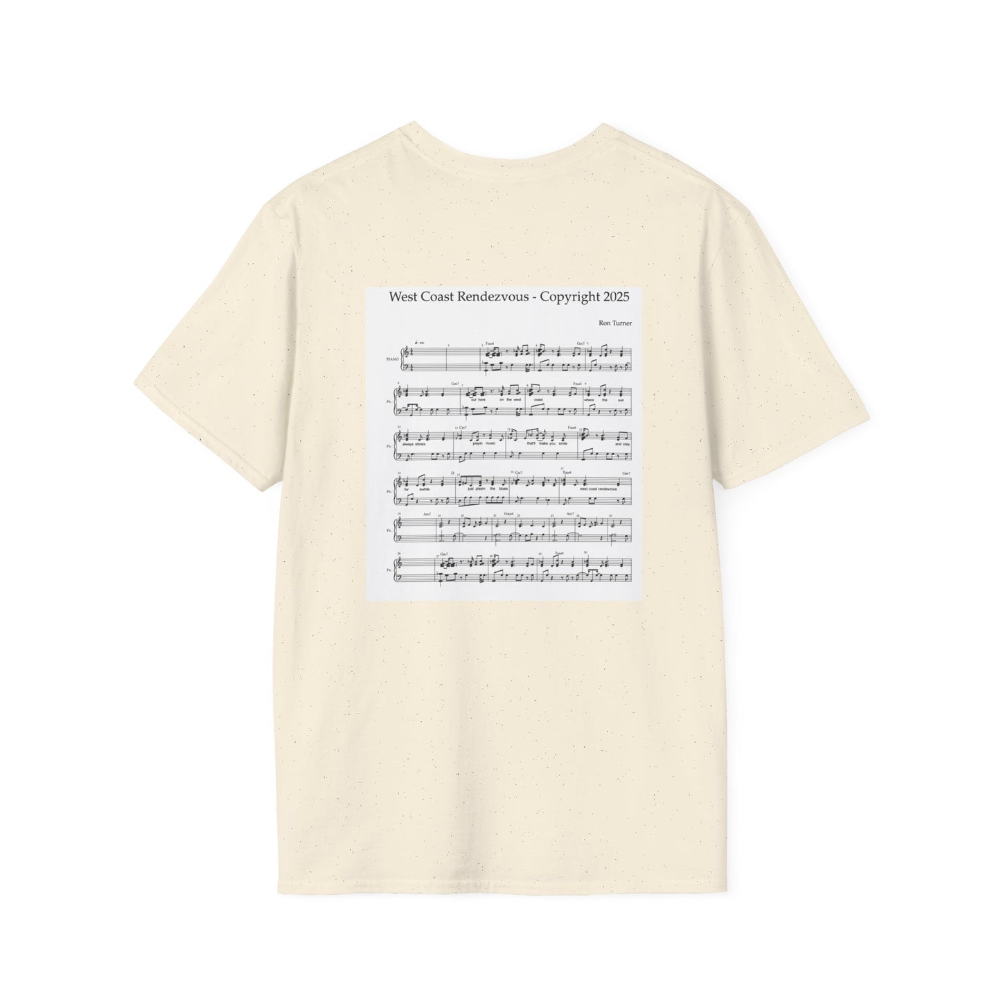 Blues Music Fan T-Shirt West Coast Rendezvous - Unisex Softstyle Tee, Guitar Lover Gift, Musician Apparel, Concert Outfit, Blues Enthusiast Clothing