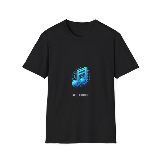 Blues Music Fan T-Shirt music notes1 - Unisex Softstyle Tee, Guitar Lover Gift, Musician Apparel, Concert Outfit, Blues Enthusiast Clothing