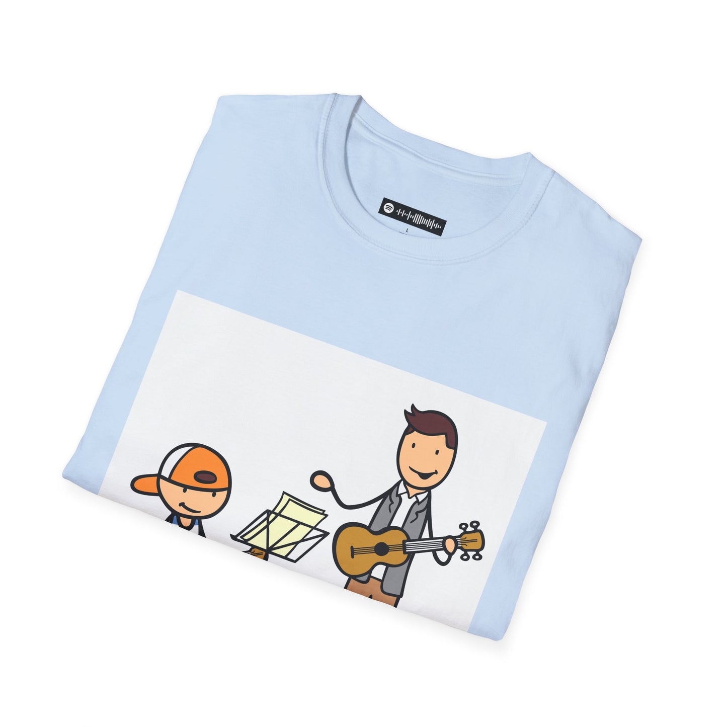 Blues Music Fan T-Shirt boy learning - Unisex Softstyle Tee, Guitar Lover Gift, Musician Apparel, Concert Outfit, Blues Enthusiast Clothing