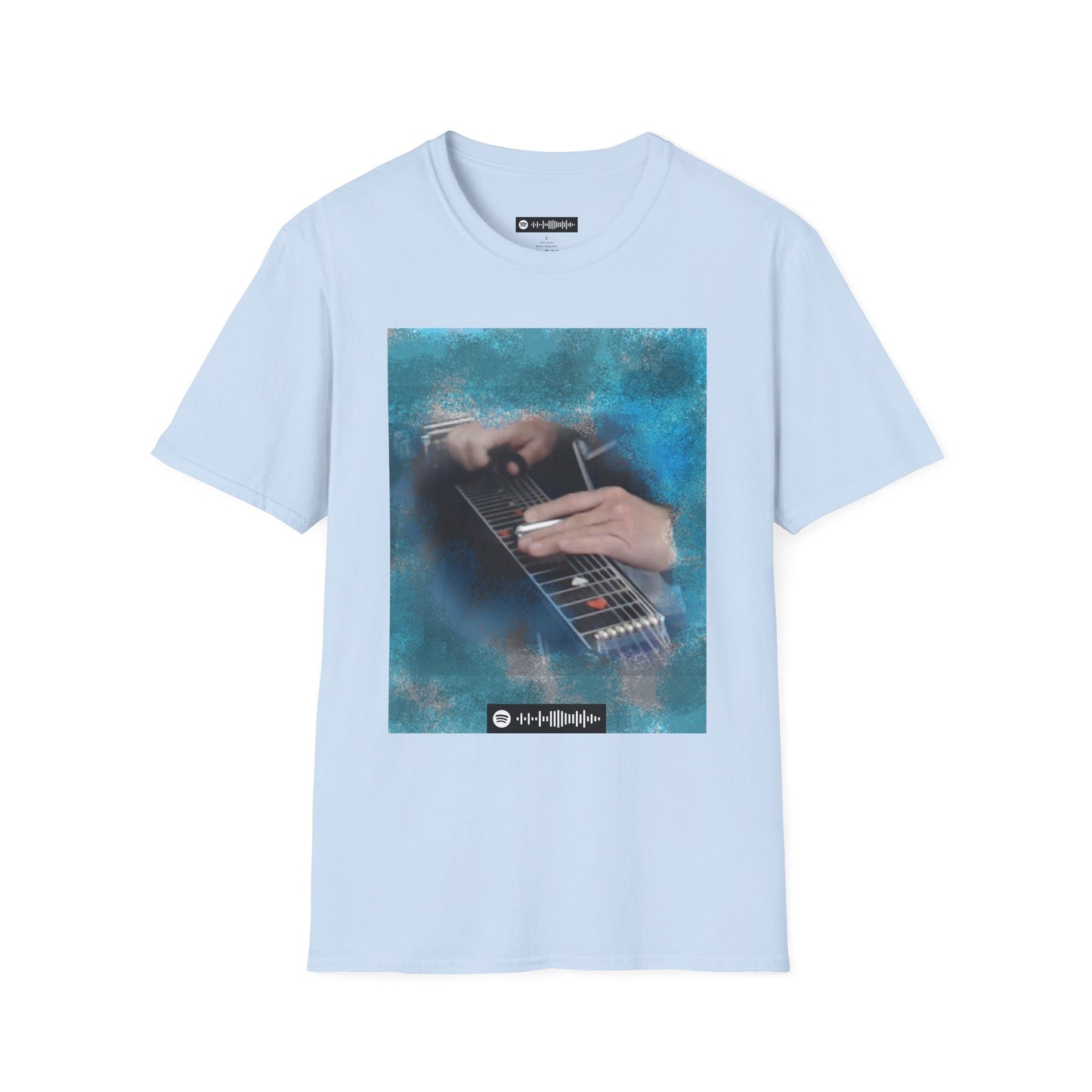 Blues Music Fan T-Shirt hands playing steel guitar - Unisex Softstyle Tee, Guitar Lover Gift, Musician Apparel, Concert Outfit, Blues Enthusiast Clothing