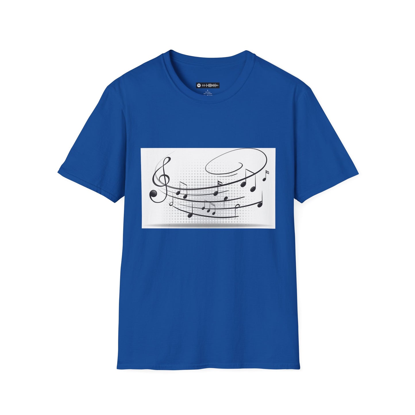 Blues Music Fan T-Shirt music music staff - Unisex Softstyle Tee, Guitar Lover Gift, Musician Apparel, Concert Outfit, Blues Enthusiast Clothing