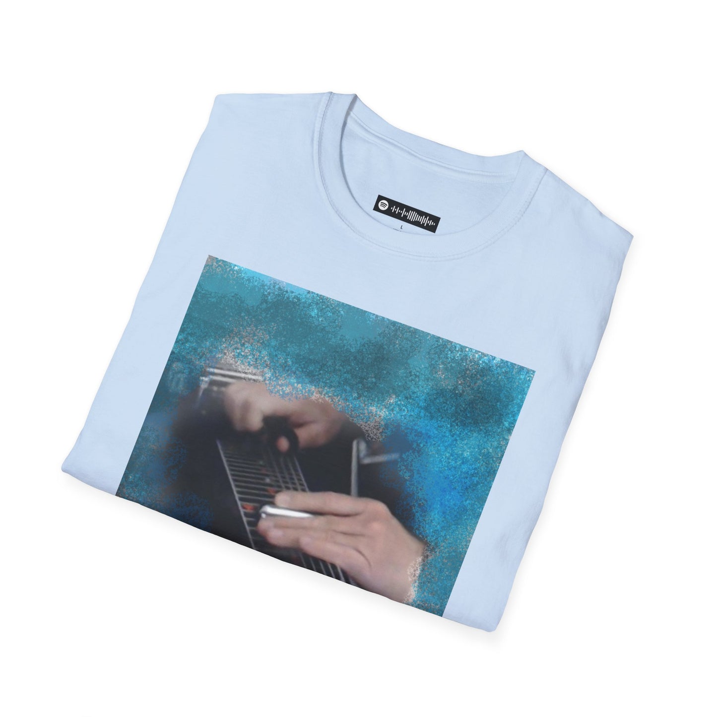 Blues Music Fan T-Shirt hands playing steel guitar - Unisex Softstyle Tee, Guitar Lover Gift, Musician Apparel, Concert Outfit, Blues Enthusiast Clothing