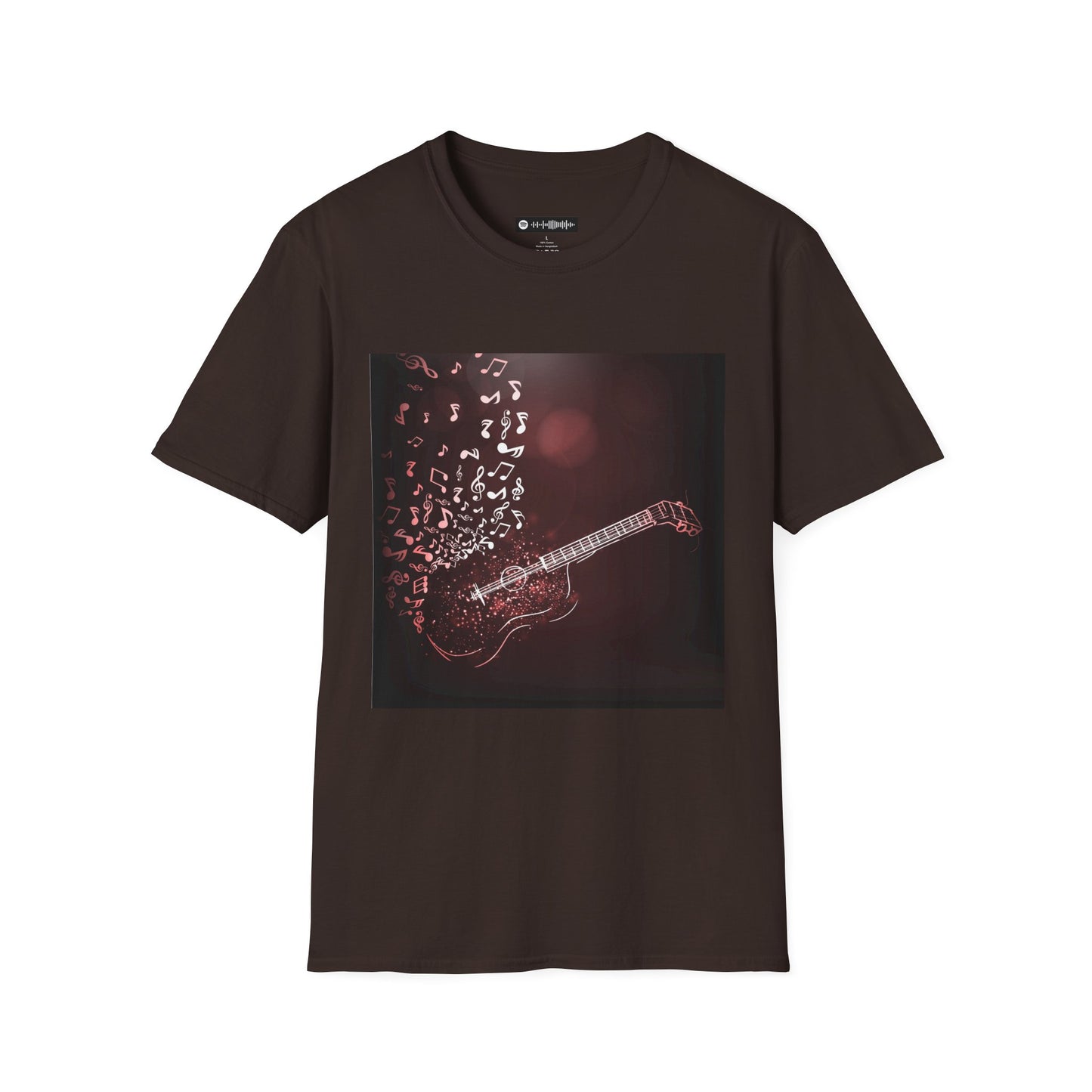 Blues Music Fan T-Shirt guitar w-notes - Unisex Softstyle Tee, Guitar Lover Gift, Musician Apparel, Concert Outfit, Blues Enthusiast Clothing
