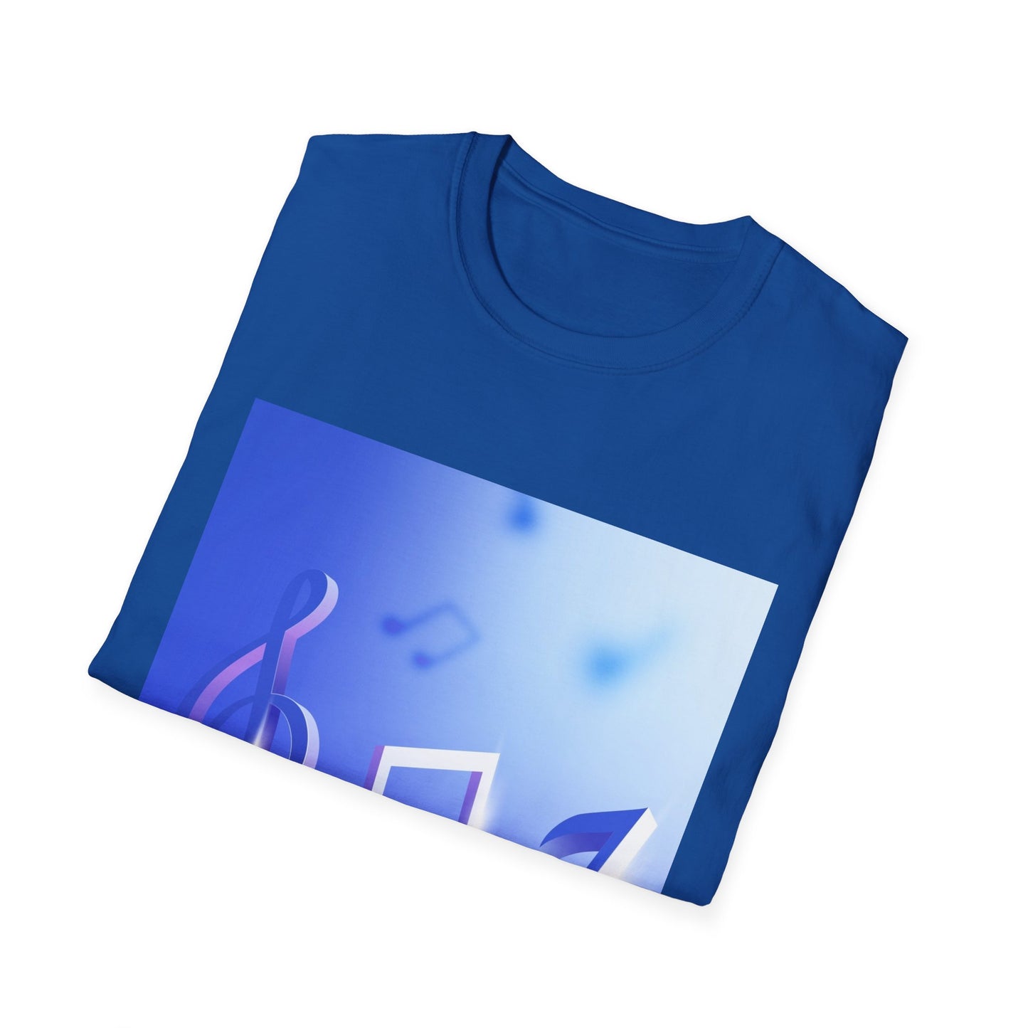 Blues Music Fan T-Shirt music notes2 - Unisex Softstyle Tee, Guitar Lover Gift, Musician Apparel, Concert Outfit, Blues Enthusiast Clothing