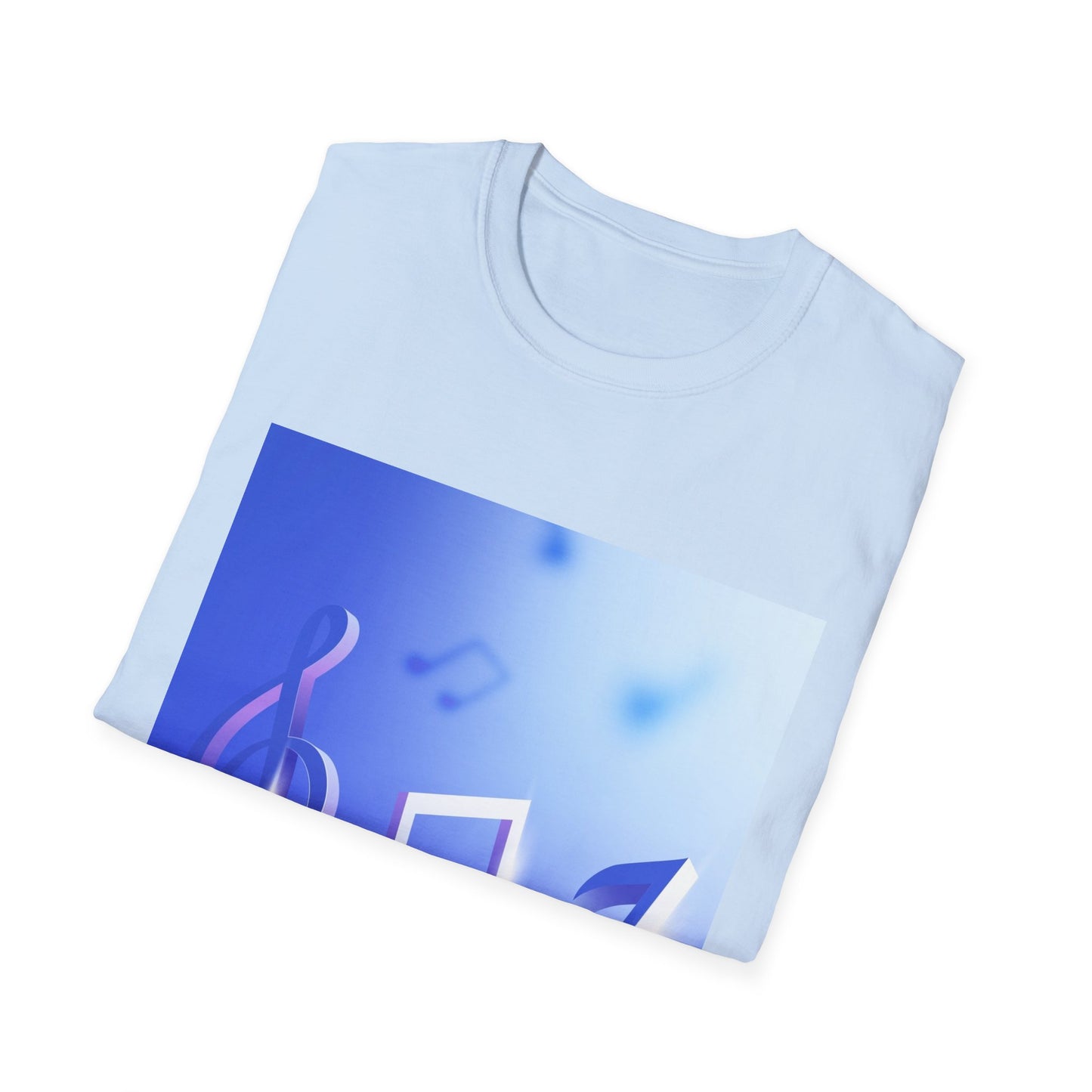 Blues Music Fan T-Shirt music notes2 - Unisex Softstyle Tee, Guitar Lover Gift, Musician Apparel, Concert Outfit, Blues Enthusiast Clothing