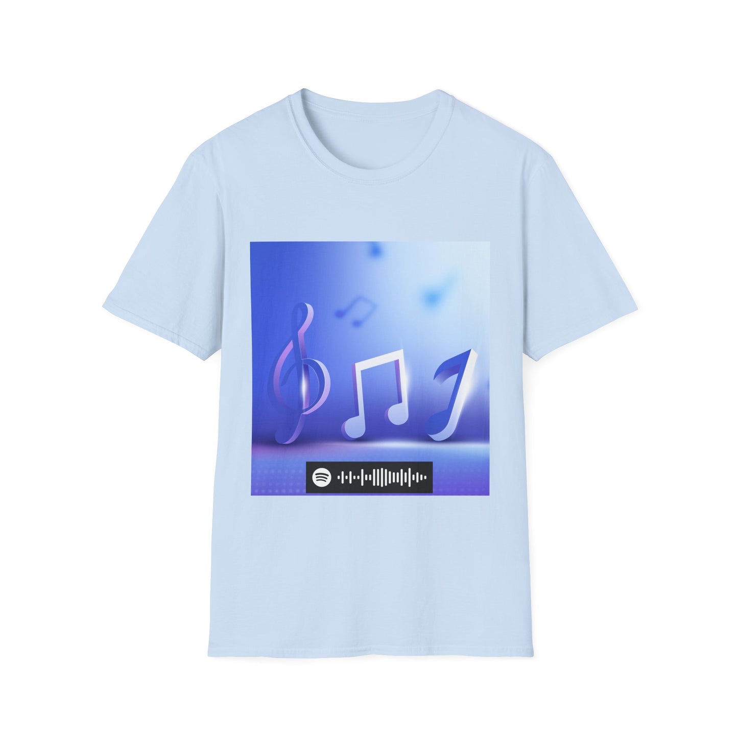 Blues Music Fan T-Shirt music notes2 - Unisex Softstyle Tee, Guitar Lover Gift, Musician Apparel, Concert Outfit, Blues Enthusiast Clothing