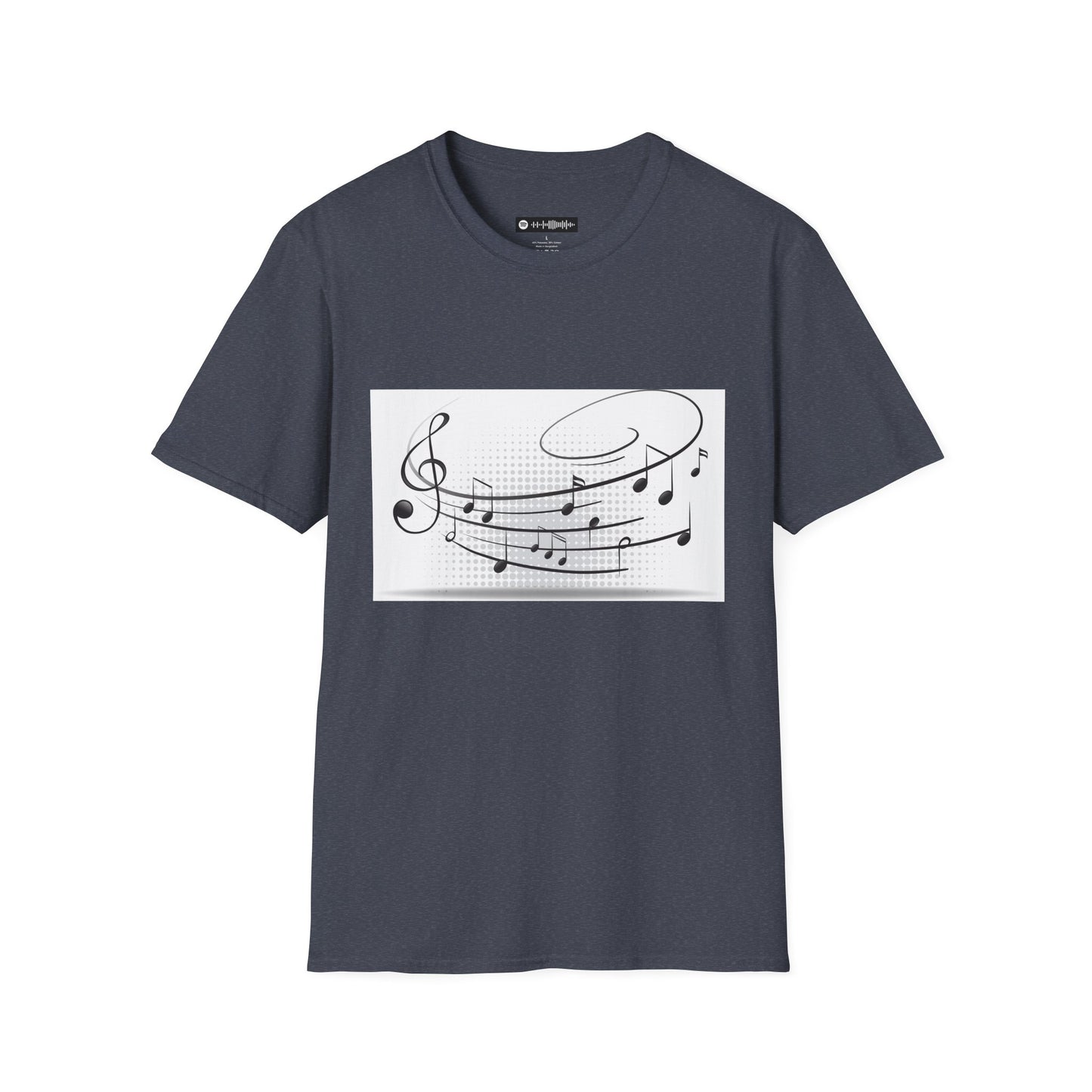 Blues Music Fan T-Shirt music music staff - Unisex Softstyle Tee, Guitar Lover Gift, Musician Apparel, Concert Outfit, Blues Enthusiast Clothing