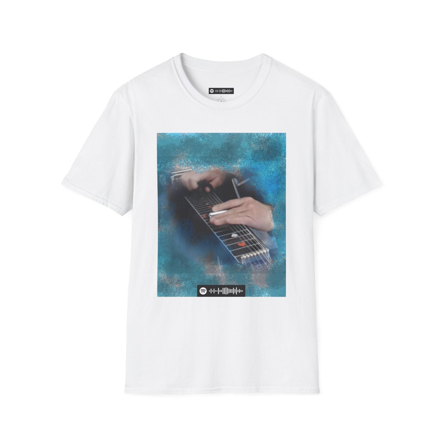 Blues Music Fan T-Shirt hands playing steel guitar - Unisex Softstyle Tee, Guitar Lover Gift, Musician Apparel, Concert Outfit, Blues Enthusiast Clothing