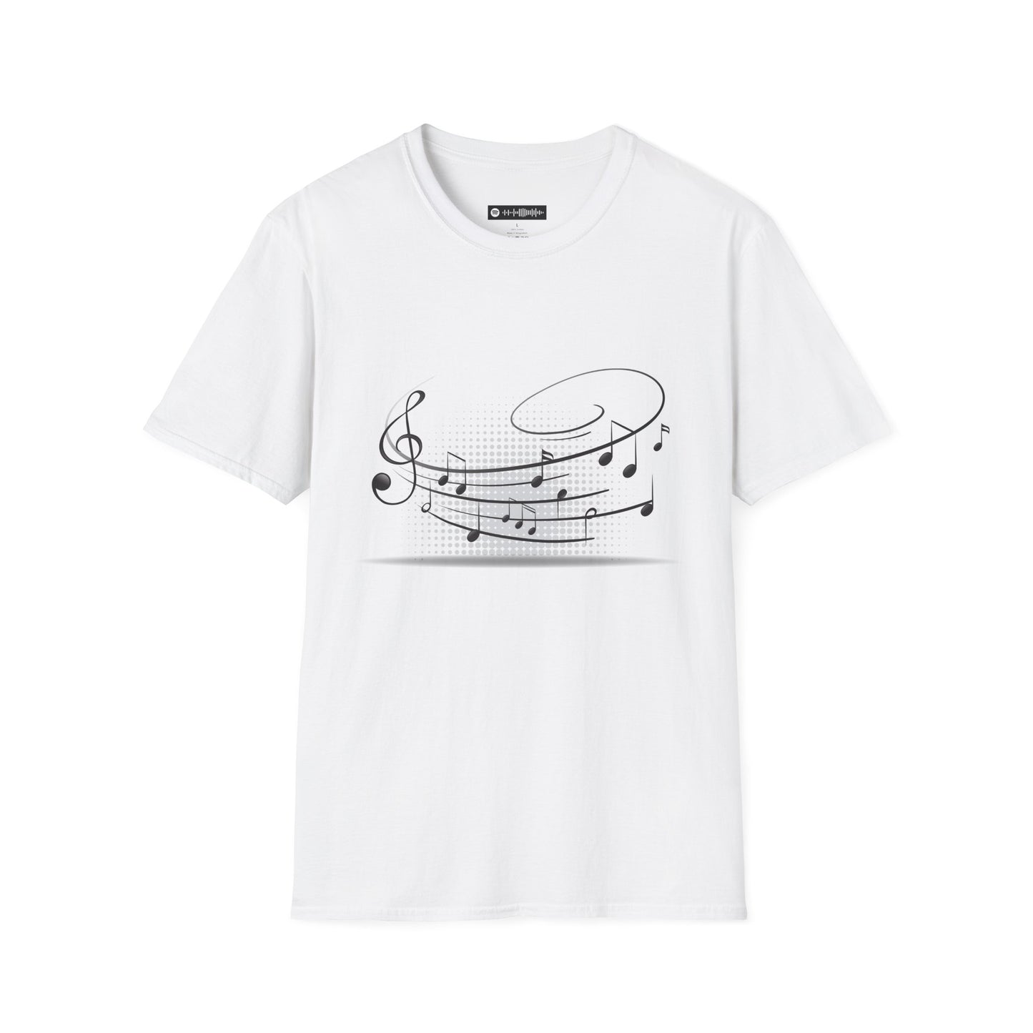 Blues Music Fan T-Shirt music music staff - Unisex Softstyle Tee, Guitar Lover Gift, Musician Apparel, Concert Outfit, Blues Enthusiast Clothing