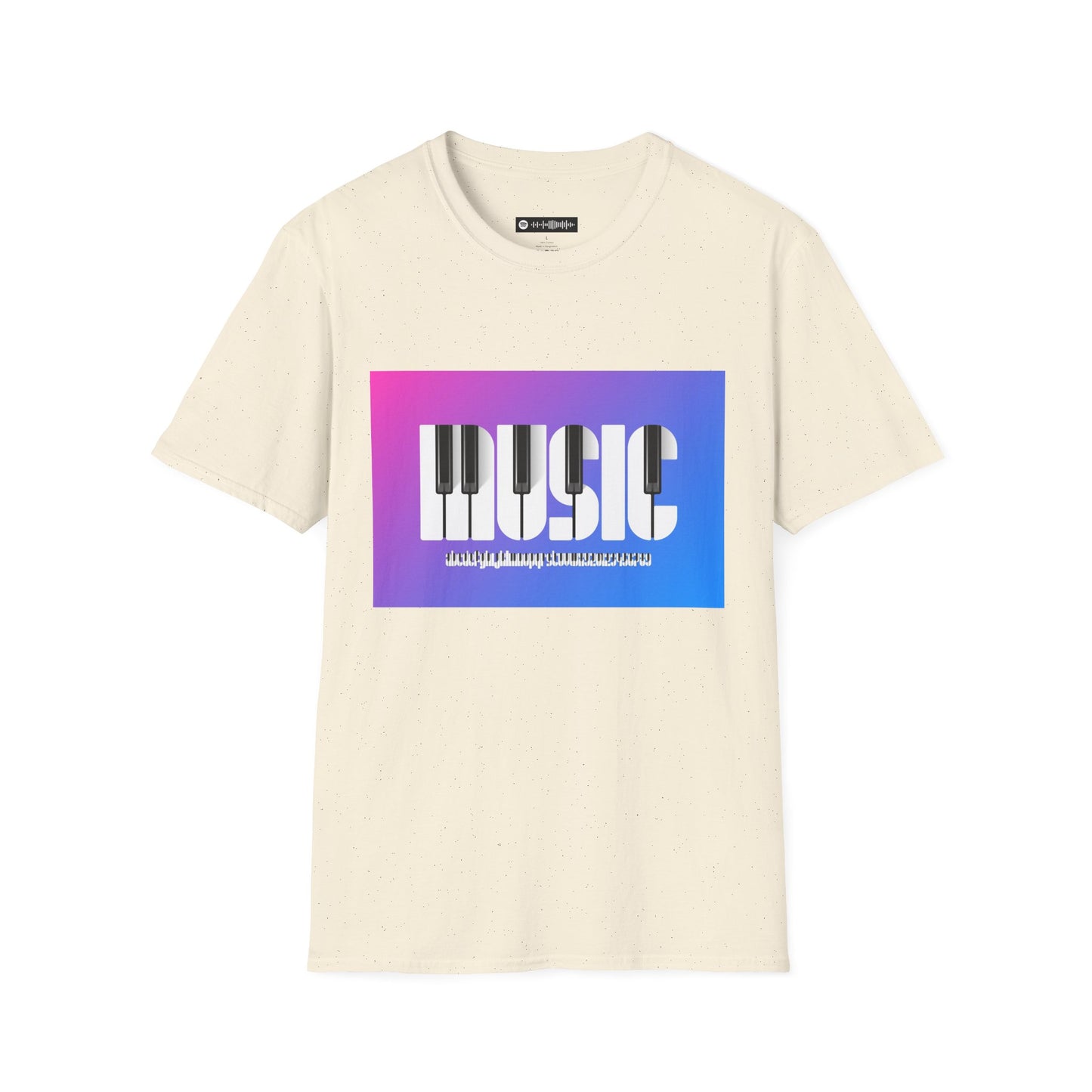 Blues Music Fan T-Shirt music piano keys - Unisex Softstyle Tee, Guitar Lover Gift, Musician Apparel, Concert Outfit, Blues Enthusiast Clothing