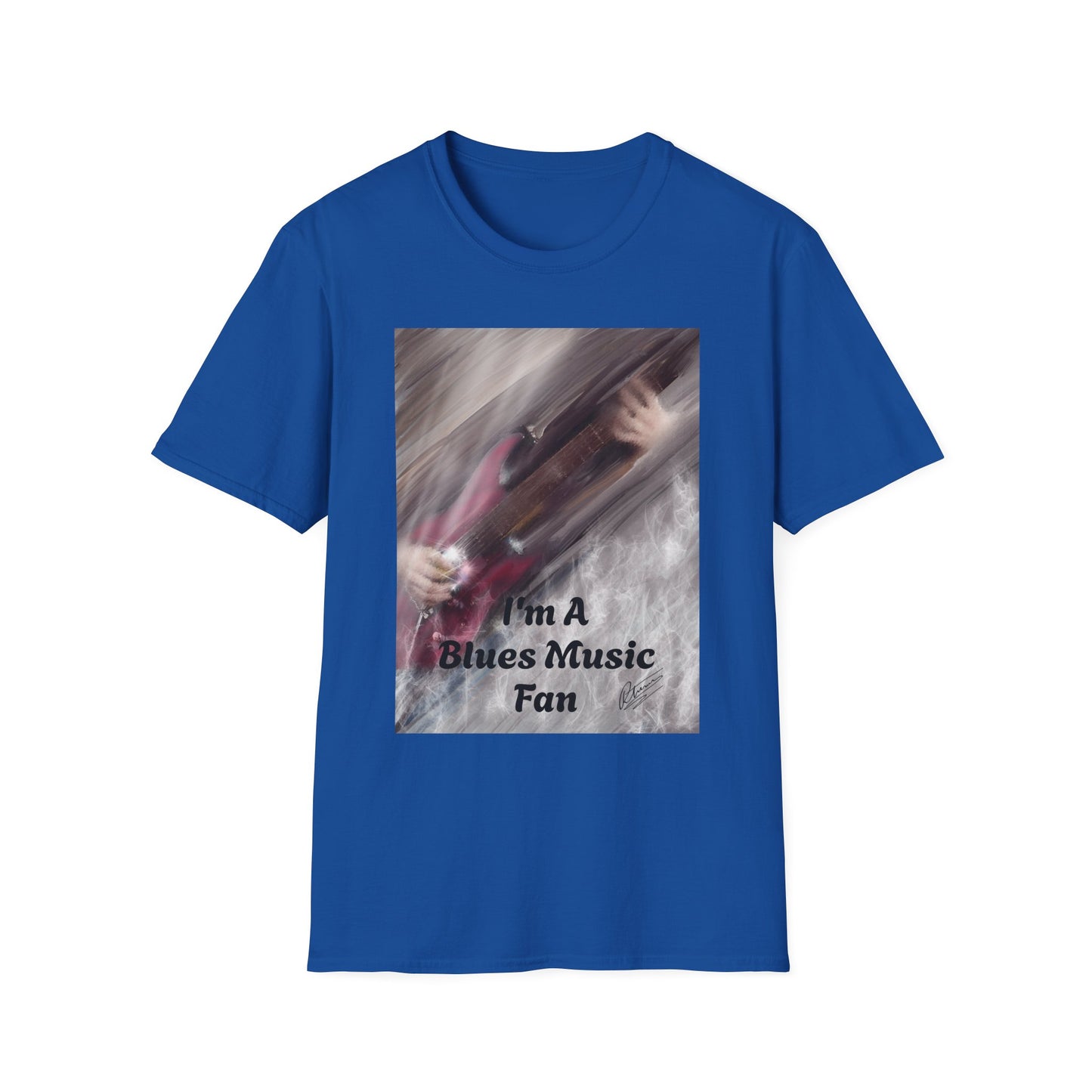 Blues Music Fan T-Shirt - Unisex Softstyle Tee, Guitar Lover Gift, Musician Apparel, Concert Outfit, Blues Enthusiast Clothing