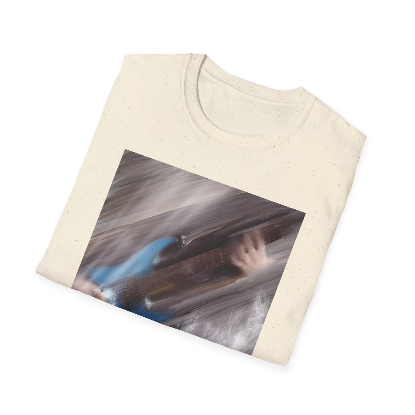 Blues Music Fan T-Shirt - Blue Guitar Unisex Softstyle Tee, Guitar Lover Gift, Musician Apparel, Concert Outfit, Blues Enthusiast Clothing