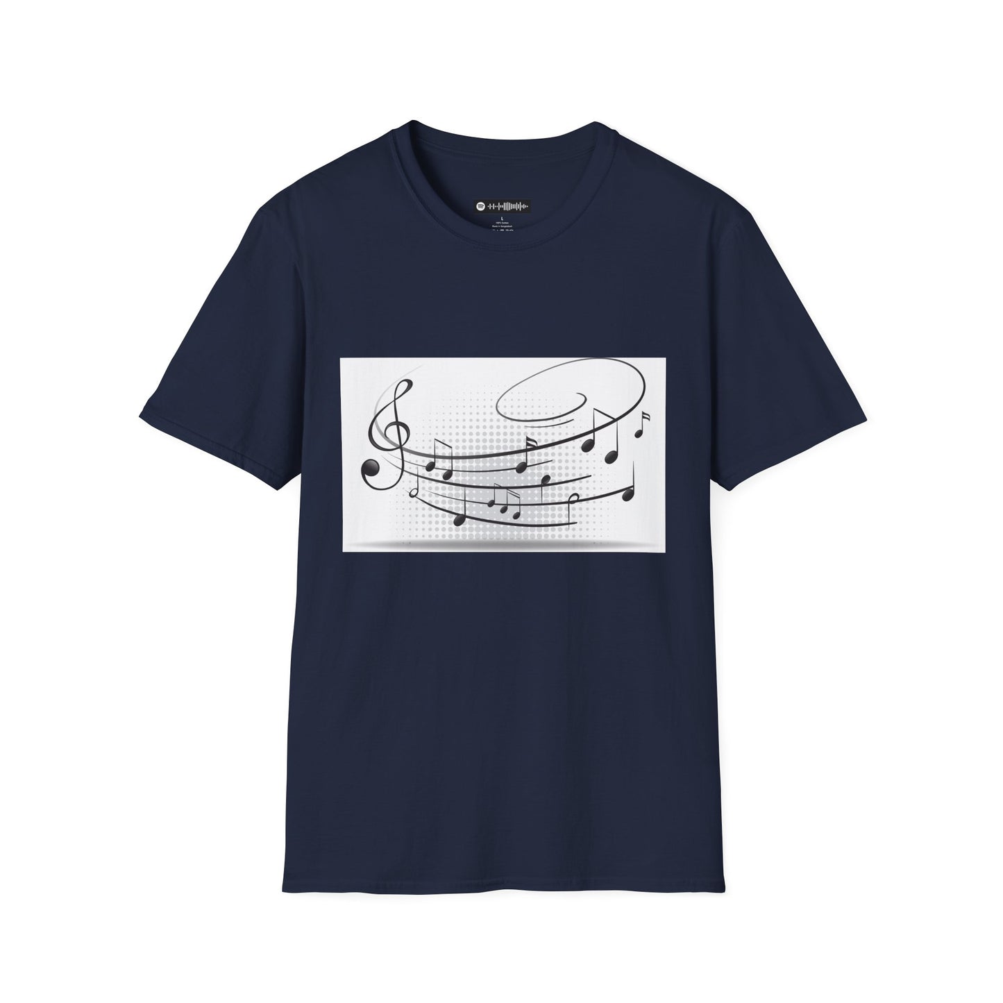 Blues Music Fan T-Shirt music music staff - Unisex Softstyle Tee, Guitar Lover Gift, Musician Apparel, Concert Outfit, Blues Enthusiast Clothing