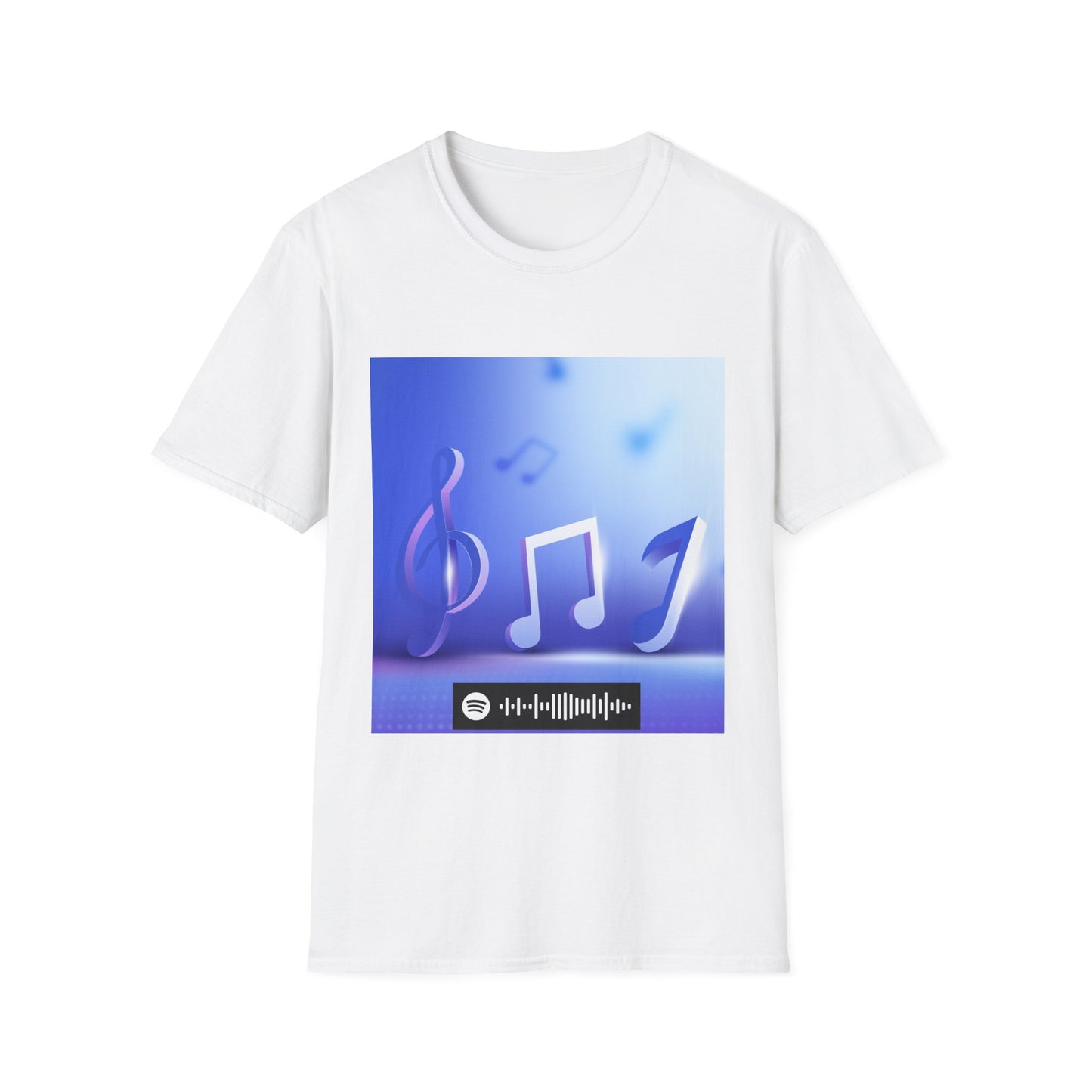 Blues Music Fan T-Shirt music notes2 - Unisex Softstyle Tee, Guitar Lover Gift, Musician Apparel, Concert Outfit, Blues Enthusiast Clothing